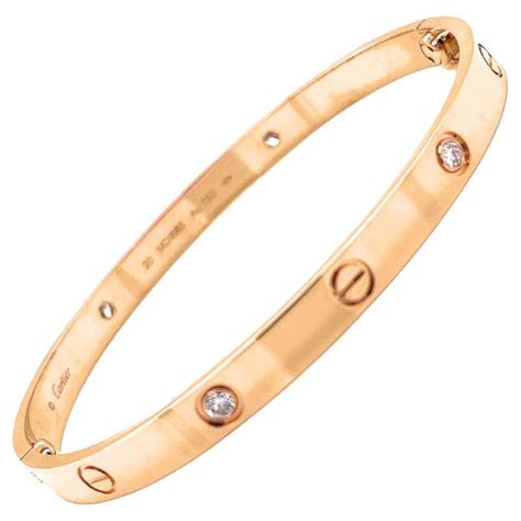 cartier love armband 750 gelbgold 4 diamanten|More.